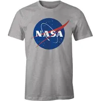 COTTON DIVISION NASA Logo Grey T-Shirt M