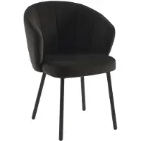 Vente-unique Set van 2 stoelen in stof en metaal - Zwart - TANURY