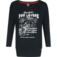 Pussy deluxe - Rockabilly Shirt met lange mouwen - Wild West For Lovers Longsleeve - S tot XXL - voor Vrouwen - zwart | Maat XL