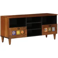 vidaXL TV Kast Walnotenhout 100 x 33 x 46 cm Massief Mango Hout