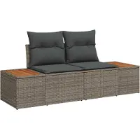 vidaXL Tuinbank Set 12 st 11-Aantal zitplaatsen Grijs