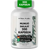 XTRA FUEL Mumijo Shilajit-capsules – 1000 mg per dagdosering – 200 capsules (hooggedoseerd) – origineel Himalaya-shilajit (10:1-extract)