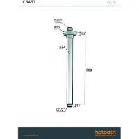 Hotbath Cobber CB453 plafondbuis 30cm geborsteld messing