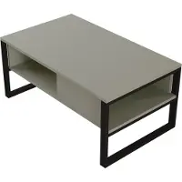 En.casa Salontafel Laukaa met plank 100x60x45 cm groengrijs en zwart []