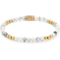 Rebel & Rose Gold & Virgin White RR-40110-G-S Armband 16,5cm