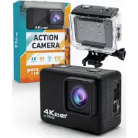Pora&co Action camera 4K, 16MP, 60FPS, 30m waterdicht