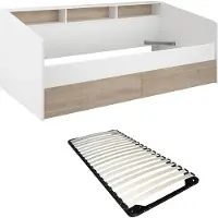 Vente-unique Bedframe hout natuurlijk licht 90 x 200 cm