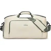 Markenlos Waterdichte sporttas met schoenencompartiment en beige kleur
