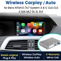 Hexinex Autoradio Geschikt Voor Mercedes Benz CLA GLK NTG 4.5 Draadloze Carplay Android Auto Interface Module GPS SWC