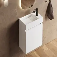 Fontana Itsie toiletmeubel mat wit 40cm met fontein in mat wit