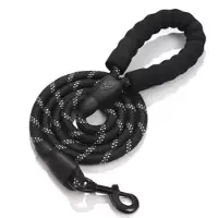 Topmast Looplijn Trackinglijn - Lang 2 meter - 12mm met Stevige Softgreep - Zwart gemeleerd