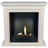 Xaralyn Bio-ethanol haard - Cadiz BCL-MDW - Witte MDF Haardombouw - 3 KW Verwarming
