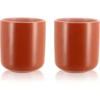Ogo set van 2 aarden theetassen 27cl Paprika