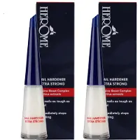 Herome 2-Pack Nagelverharder Extra Sterk en Base Coat - Nail Hardener Extra Strong - voor Zwakke en Gevoelige Nagels - 2x10ml