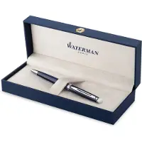 Waterman Hémisphère balpen, blauwe lak met palladium details, medium punt, blauwe inkt, geschenkset