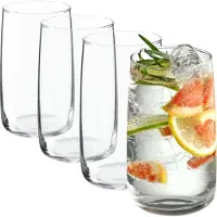 Kadax Drinkglazen, 480 ml, cocktailglazen van robuust glas, vaatwasmachinebestendige longdrinkglazen, universele glazen, drankglazen voor water, sap, dranken of whisky (4 x 480 ml)