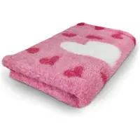 Vetbed Vet Bed - Big Heart Roze - Antislip Hondenmat - 150 x 100 cm - Waterafstotend - Latex Antislip - Benchmat Hond - Hondendeken - Hondenkleed - Machinewasbaar