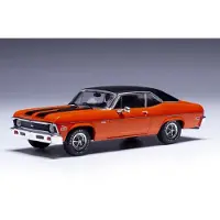 Ixo Models Chevrolet Nova SS 1971 Oranje Zwart Modelauto 1/43