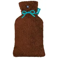 Qnuss Elektrische Kruik XL - Duurzaam & Draadloos - Oplaadbaar - Infraroodwarmte - Waterkruik - 40x20 cm - Bruin - Inclusief Powerbank