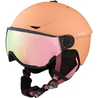 Cairn - Heren skihelmen - Rise Visor Pure Mat Peach voor Heren - Maat 58-61 cm - Oranje