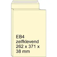 Diversen monsterzak - 262x371x38mm - EB4 - crème - met plakstrip - 125 stuks - RD-309702