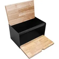 Klausberg houten en stalen broodtrommel (KB-7386), Brood bewaren, Zwart