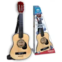 Bontempi Spa Bontempi Houten Gitaar Met 6 Snaren En Schouderband 75 Cm