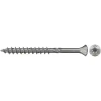 Fischer 300x Houtfaçadeschroef FFSII-RT6 4,5 x 50 mm Verzonken kop Roestvrij staal A2 Deeldraad Binnenster TX - 548561
