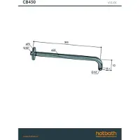 Hotbath Wandarm cobber 40 cm mat wit