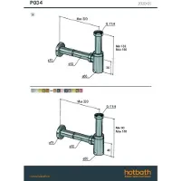 Hotbath Mate P034 fonteinsifon geborsteld gunmetal PVD