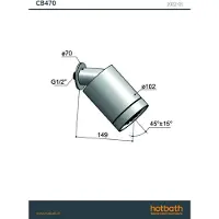 Hotbath Cobber CB470 Beam hoofddouche met 3 standen chroom