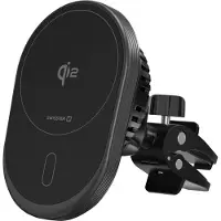 Swissten Magride Telefoonhouder - Geschikt voor Magsafe - Houder geschikt voor iPhone 12/13/14/15/16/17 - Qi2 15W - Zwart
