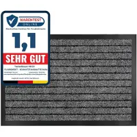 Karat Dura Deurmat - Robuust & Duurzaam - In vele Maten en Kleuren - Antislip Schoonloopmat - Voor Binnen en Buiten - Grijs - 150 x 180 cm
