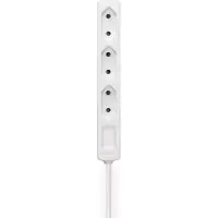 Hama stekkerdoos, 3-voudig, 2,5 meter, wit