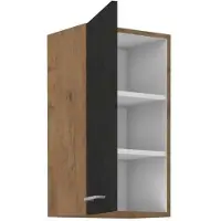 Bigbuy ROCK hoge kast - Melamine met lancelot eiken en matera grijs decor - 1 deur - L40 x H72 cm