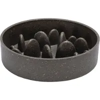 Designed By Lotte Pom Antischrokbak Hond - Slow feeder hond - Voerbak - Vaatwasserbestendig - Bamboe - Grijs - 800 ml