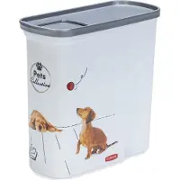 Curver Voedselcontainer Hond - 2L - 1KG - 21x9x20cm - Wit/Grijs