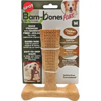 Spot Bam-Bones Easy Grip veilig kauwbot hond (kipsmaak) M x4