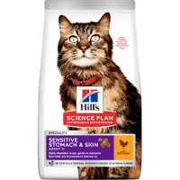 Hill's Pet Nutrition Science Plan Kattenvoer Adult Sensitive Stomach & Skin Kip 1,5 kg