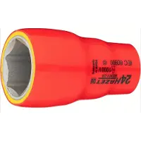 Hazet Dopsleutel · geïsoleerd 900KV-24 · 1/2 inch (12,5 mm) vierkant hol · Buiten-zeskant-tractieprofiel · SW 24 mm