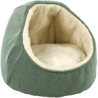 Flamingo Kattenbed – katten slaapmand – kattenhuis – kattenhol – Cat cave – Groen, 46 x 46 x 36 cm – Slaapplaats Lana