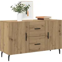 vidaXL Dressoir 100x36x60 cm bewerkt hout artisanaal eikenkleurig