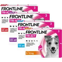 Frontline Tri-Act Anti Vlooien en Teken Druppels L 3 pipetten
