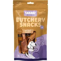 Braaaf Hondensnack Butchery Beef Head Skin Bites 150 Gr