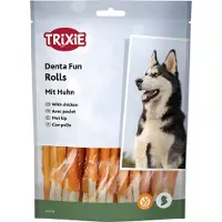 Trixie denta fun chicken chewing rolls 6x240 gr 12 cm - Hondensnack