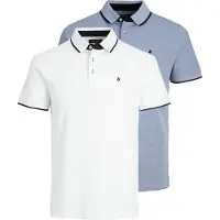 Jack & Jones Shirt 'JJEPaulos' blauw / zwart / wit