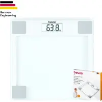 Beurer GS 14 Personenweegschaal - Digitaal - Weegschaal tot 150 kg - Doorzichtig Veiligheidsglas - Ultra dun (20 mm) design - Makkelijk Afleesbaar LCD display - Schakelt Automatisch aan & uit