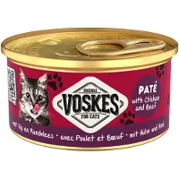 Voskes Kattenvoer Nat Paté Kip & Rundvlees 85 Gr