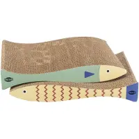Trixie krabmat vis met catnip mintgroen/creme - 40x30x11 cm 2 st