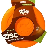 West Paw Zogoflex Zisc - Flexibele Hondenfrisbee - Stevig - Oranje - Small - 17 cm